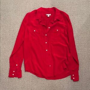 Women’s Red Button-Up Shirt
